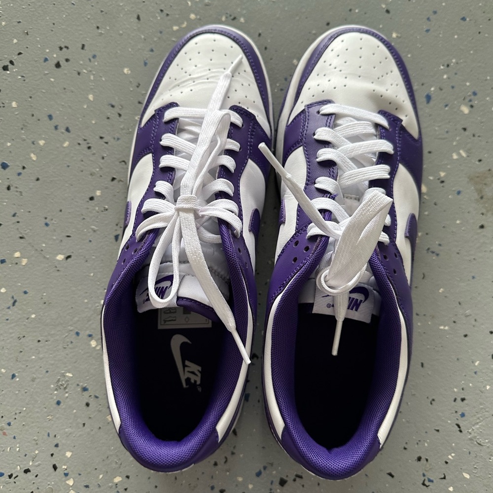 Nike White and Purple Athletic Shoes